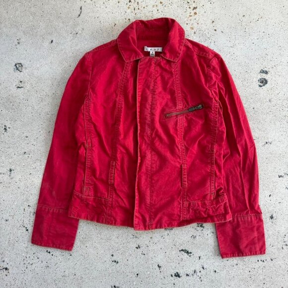 2000s red zip up jacket - Picture 6 of 8